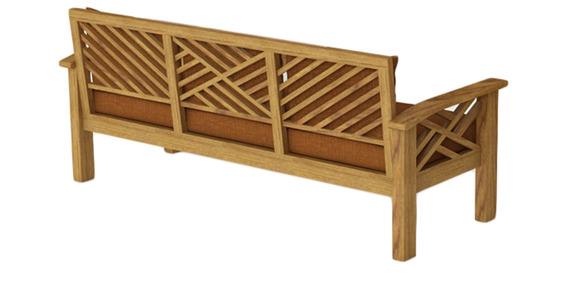Hamilton Sofa Set in Natural Teak Finish